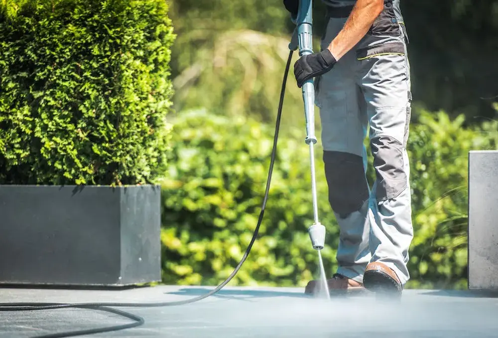 Professional care for an outdoor stone surface